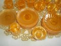 37 Части Нов Сервиз Кафе Чай Made in USA FIRE KING ANCHOR HOCKIN  Винтидж Цвят Праскова/Сьомга-1940г, снимка 14