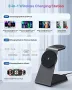 3 в 1 Нова стойка зарядно за телефон слушалки часовник Магнитна станция iPhone iWatch, снимка 2