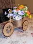 Декоративно колело триколка, велосипед с цветя за декорация, декор, украса за дома, снимка 10