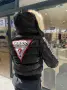 Guess Дамско Лачено Зимно Яке С Качулка С Пух Гес - Черно И Червено Код VAL-42, снимка 1