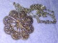 СТАРИНЕН ФИЛИГРАНЕН СРЕБЪРЕН РЕТРО МЕДАЛЬОН РЪЧНА РАБОТА със СРЕБЪРНА СРЕБРО 925 ФИНА ВЕРИЖКА 40015, снимка 9