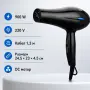 Компактен сешоар 900W с йонизация, студена струя, дифузер и концентратор, снимка 6