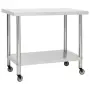 vidaXL Кухненска работна маса с колелца 80x60x85 см(SKU: 51636), снимка 1