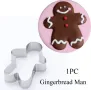 8*6 джинджифилово човече коледни сладки Метална форма резец украса бисквитки фондан тесто шоколад, снимка 2