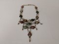 колие със полоскъпоценен камък, ретро племенно колие, ретро бижута, снимка 13