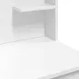 vidaXL Тоалетка с LED лампи, бяла, 96x40x142 см, снимка 6