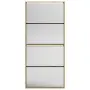 vidaXL Шкаф за обувки 4 нива с огледала, дъб, 63x17x134 cм, снимка 4