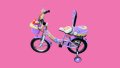 Детски велосипет 14 инча , циклама, снимка 1 - Детски велосипеди, триколки и коли - 44498313