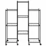 vidaXL Стойка за цветя на колела 83x25x103,5 см черна желязо, снимка 3