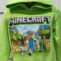 Нов детски суичър в зелен цвят с дигитален печат MINECRAFT, снимка 2