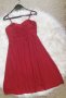 Червена рокля с тънки презрамки  - шифон , снимка 3