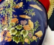 Урна,буркан,ваза,японски порцелан,злато,кобалт,яребици. , снимка 6