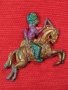 ИНДИАНЕЦ с ЛЪК на КОН СТАРА ОЛОВНА ФИГУРКА РЪЧНО ОЦВЕТЕНА ВОЙНИЧЕ РЯДКА СТАТУЕТКА 9011, снимка 6