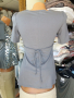 Сива блузка трико със сребристи пайети - ХС размер , снимка 2