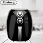 Фритюрник AirFryer Rosberg Premium, 1600W, 3л., Горещ въздух, Таймер, до 200°C, Черен, снимка 3