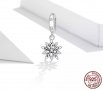 Талисман за гривна Пандора снежинка Crystal Snowflake сребро 925 модел 001, снимка 2