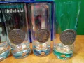 ПРОМО ЦЕНА 6 Броя Чаши с Оригинални Калаени Монети Хелзинки Произход Финландия, снимка 3