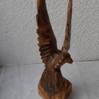 30 см Орел, фигура, птица дърворезба, пластика, статуетка, снимка 8 - Статуетки - 39749258