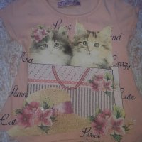 Красива тениска на котки, снимка 1 - Детски тениски и потници - 42391558