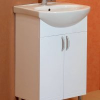 Шкаф за баня Рим долен 55 см на крака в комплект с умивалник НЕО/Код:P5501RM, снимка 1 - Шкафове - 44196854