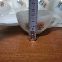 Френски аркопал чаши за чай кафе , снимка 5 - Антикварни и старинни предмети - 44231669