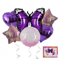 Комплект Балони "Пеперуда" /6 броя/, снимка 1 - Декорация за дома - 34668233