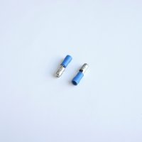 Кабелен конус женски с изолация син Ф4mm/2,5mm2, снимка 1 - Друга електроника - 42588865