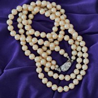 Винтидж перлен гердан, снимка 2 - Антикварни и старинни предмети - 38622158