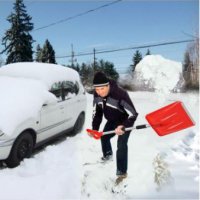 4520 Лопата за сняг за кола с телескопична дръжка червена 69/86см, снимка 5 - Аксесоари и консумативи - 44400239