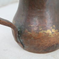Стара ръчно кована медна арабска кана , снимка 8 - Антикварни и старинни предмети - 41002325