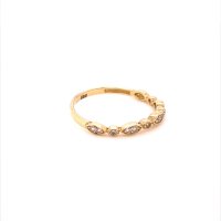 Златен дамски пръстен 1,20гр. размер:56 14кр. проба:585 модел:20144-6, снимка 2 - Пръстени - 42616168