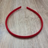 Сатенена червена диадема за коса, снимка 3 - Аксесоари за коса - 35844430