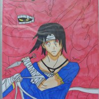 Рисунка аниме Наруто Итачи Itachi Naruto anime, снимка 1 - Картини - 41842907