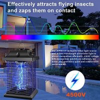 Нова водоустойчива UV електрическа лампа за убиване на комари мухи Дом Градина, снимка 9 - Други стоки за дома - 41919207