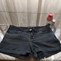 Дамски къс черен панталон - Terranova, снимка 1 - Къси панталони и бермуди - 40324996
