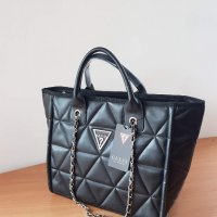 Луксозна Черна чанта  Guess   код SG316, снимка 2 - Чанти - 35978470