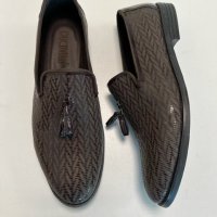 Мъжки Обувки от Естествена Кожа - Бордо, снимка 1 - Официални обувки - 41531274