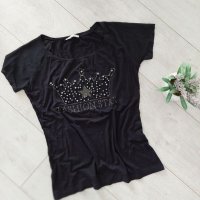 Нова черна блузка, снимка 1 - Тениски - 40248382