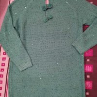 Дамска зелена блуза, М, снимка 2 - Блузи с дълъг ръкав и пуловери - 44351086