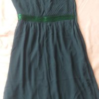 Прекрасна тъмнозелена рокля С,М размер, снимка 3 - Рокли - 41345858
