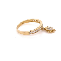 Златен дамски пръстен 1,97гр. размер:55 14кр. проба:585 модел:22128-6, снимка 3 - Пръстени - 44768733