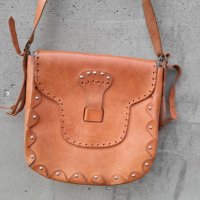 Стара дамска кожена чанта #20, снимка 2 - Антикварни и старинни предмети - 41964650