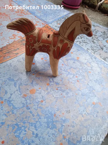 Стара ръчно изработена керамична касичка , снимка 1