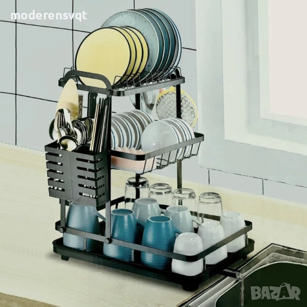 Сушилник 3 етажа за мивка с функция за отвеждане на водата, снимка 1