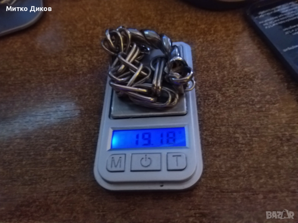 Сребърна гривна верижка за ръка нова проба 925 катинарче ключ 19.18грама, снимка 1