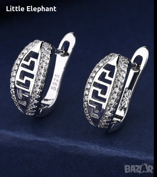 Ретро,сребърни обеци халки,бранд/нови, снимка 1