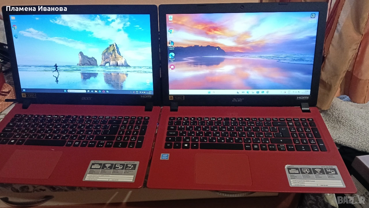 2 Еднакви лаптопа Acer, работят, цена по договаряне, снимка 1