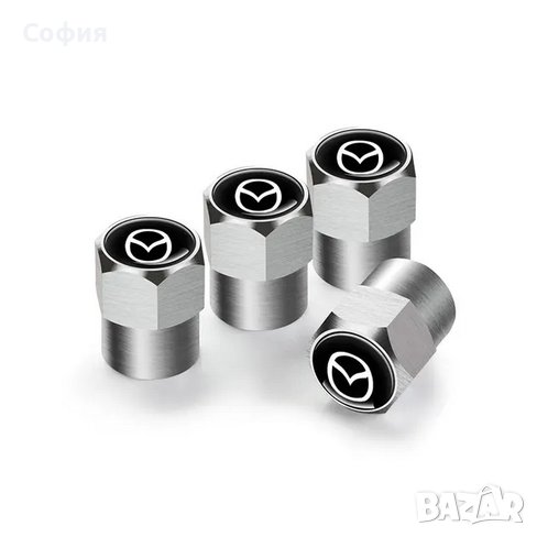 Нови метални капачки за винтили за Мазда Mazda и други автомобили НАЛИЧНО, снимка 1