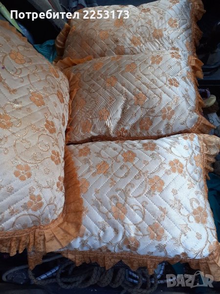 Декоративни възглавнички 4 броя с ресни, снимка 1