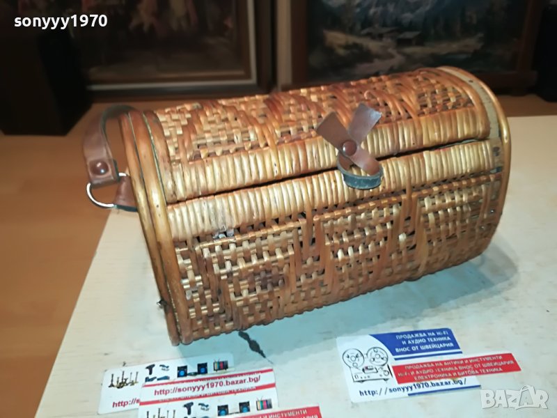 ПЛЕТЕНА ЧАНТА С КОЖЕНИ СТРАНИЦИ 2305232114M, снимка 1